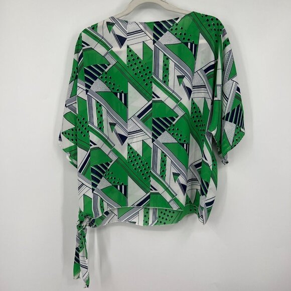 Beautiful Vintage Teddi of California Bow blouse woman's size Medium Abstract Bl - Picture 8 of 11